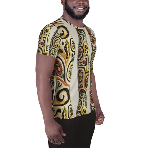 Persian Current on a Men's Athletic T-Shirt