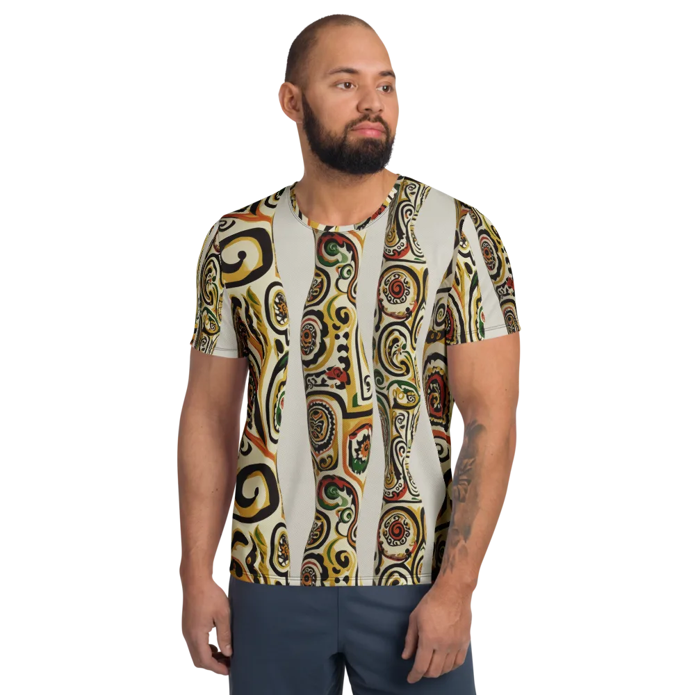 Persian Current on Men's Athletic T-Shirt — Front