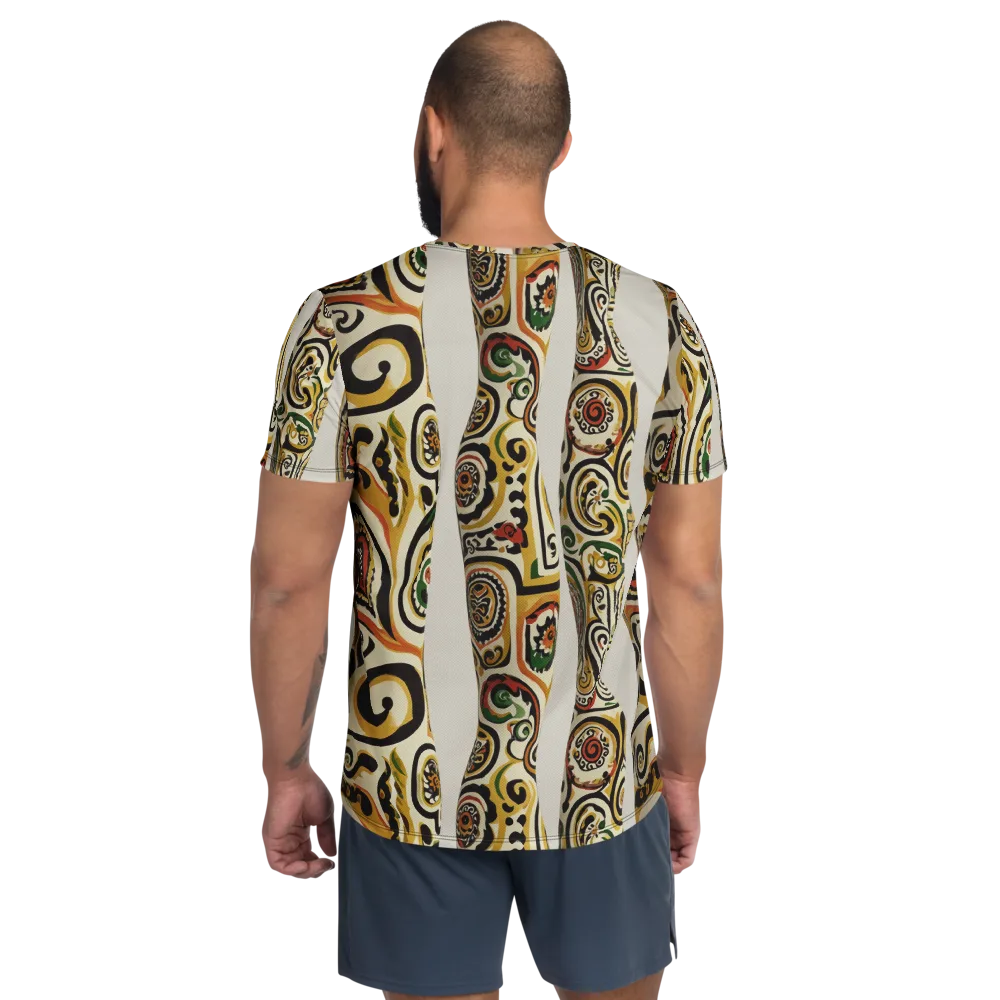 Persian Current on Men's Athletic T-Shirt — Back