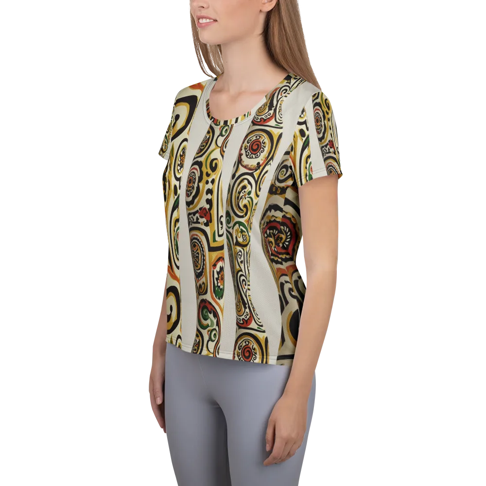 Persian Current on Women's Athletic T-Shirt — Left