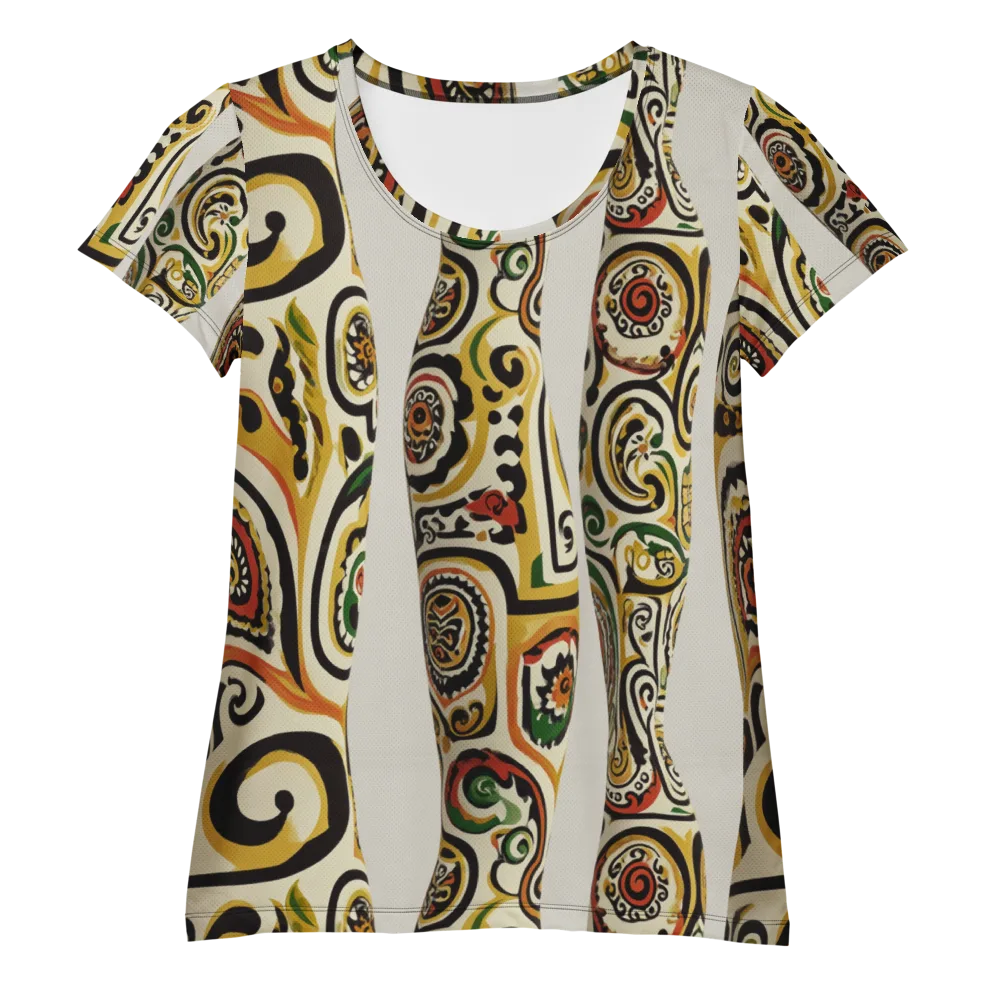 Persian Current on Women's Athletic T-Shirt — Front