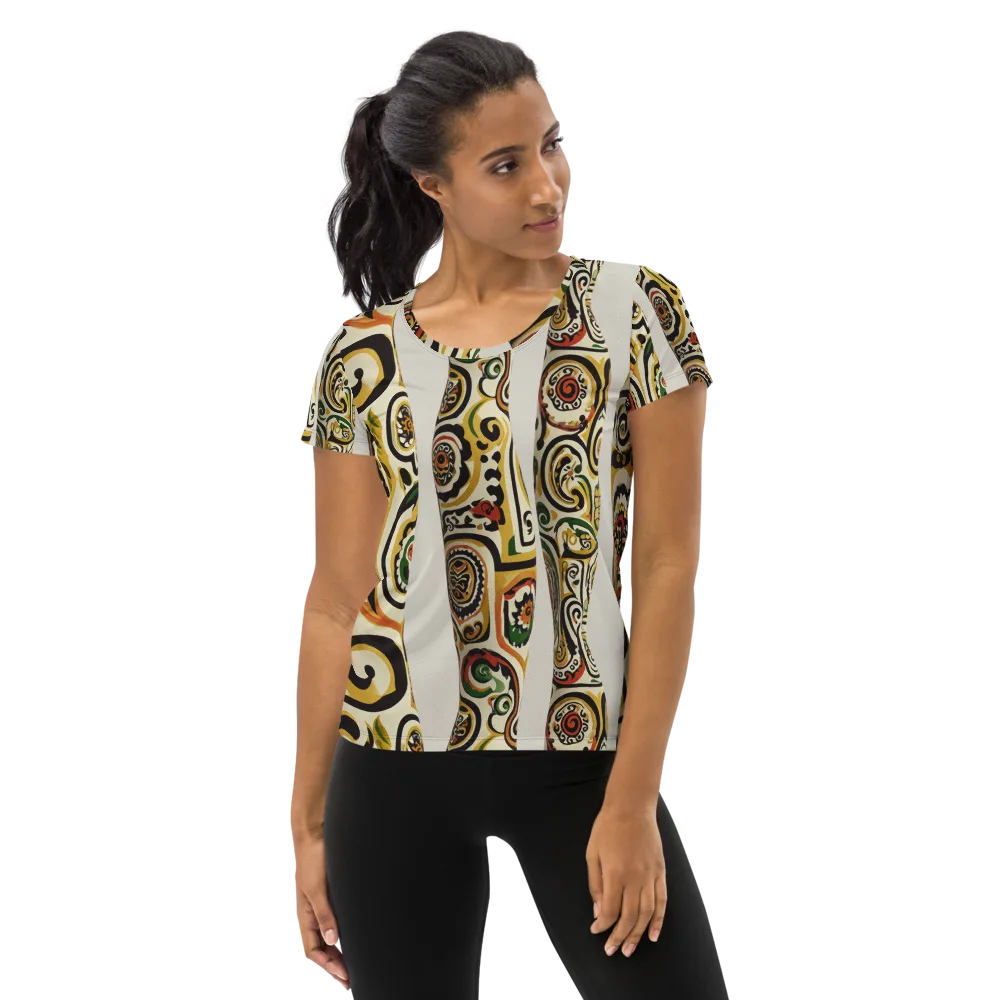 Persian Current on Women's Athletic T-Shirt — Front