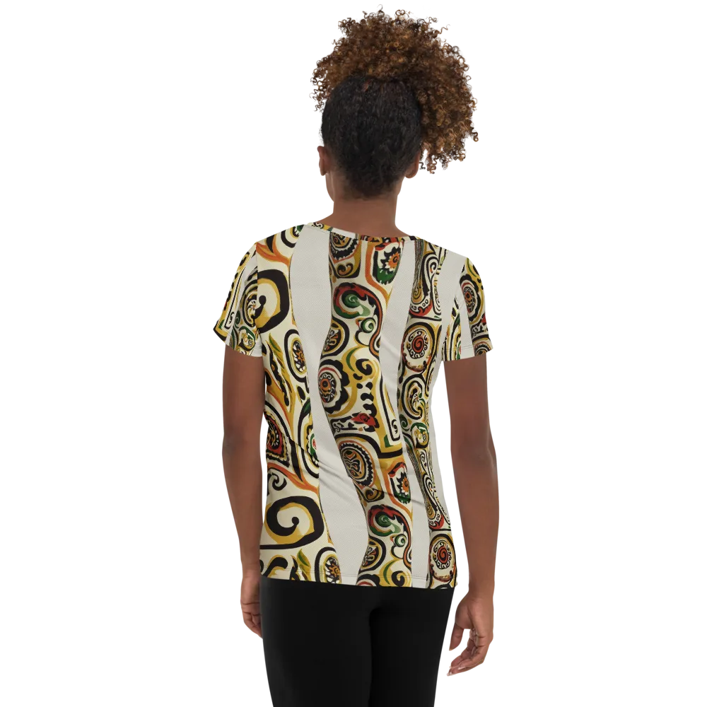 Persian Current on Women's Athletic T-Shirt — Back
