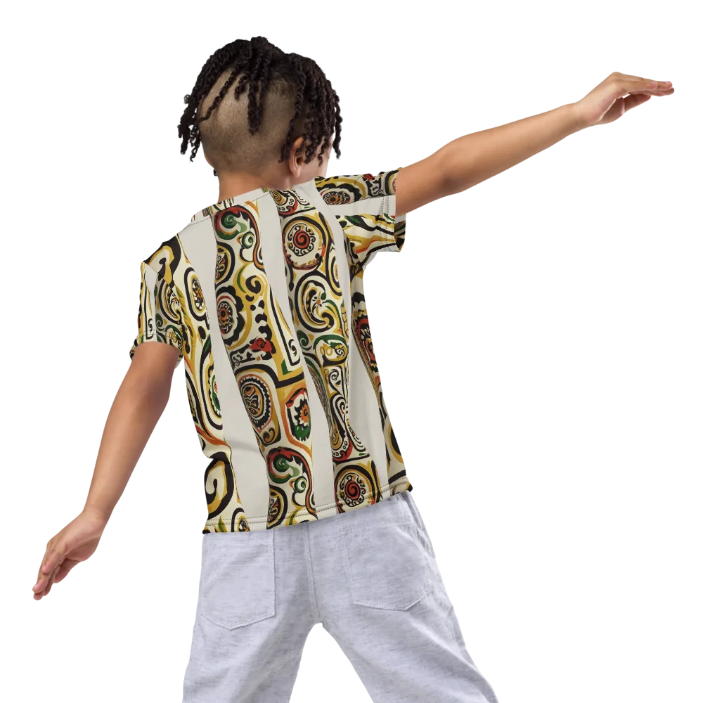 Persian Current on Kids Crew Neck T-Shirt — Back