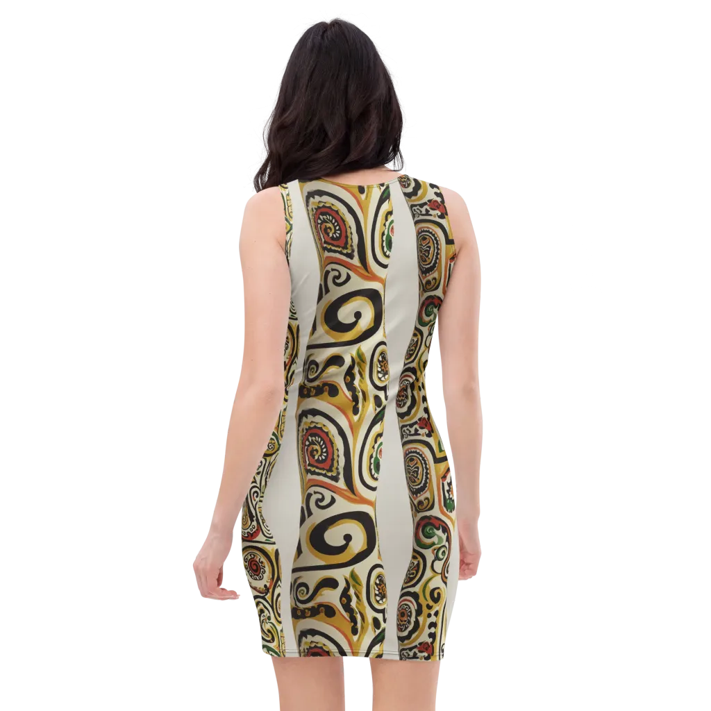 Persian Current on Bodycon Dress — Back