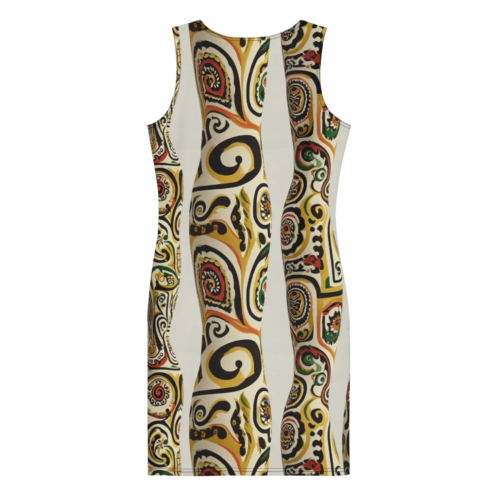 Persian Current on Bodycon Dress — Back