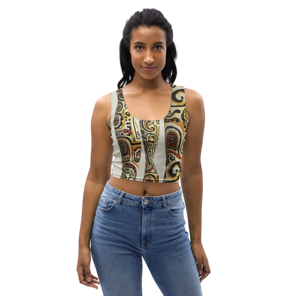 Persian Current on Crop Top — Front