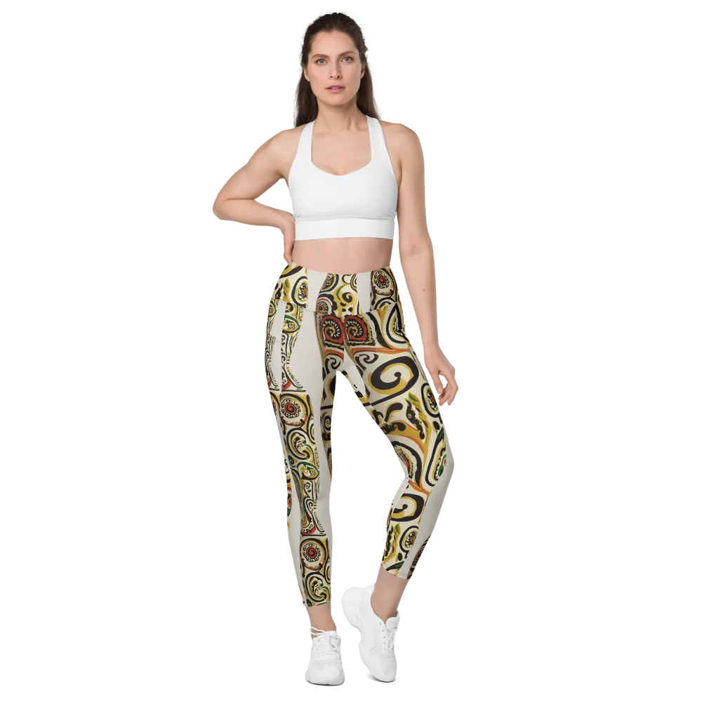 Persian Current on Leggings with Pockets — Front