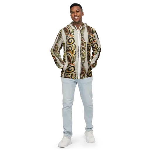 Persian Current on a Men's Windbreaker