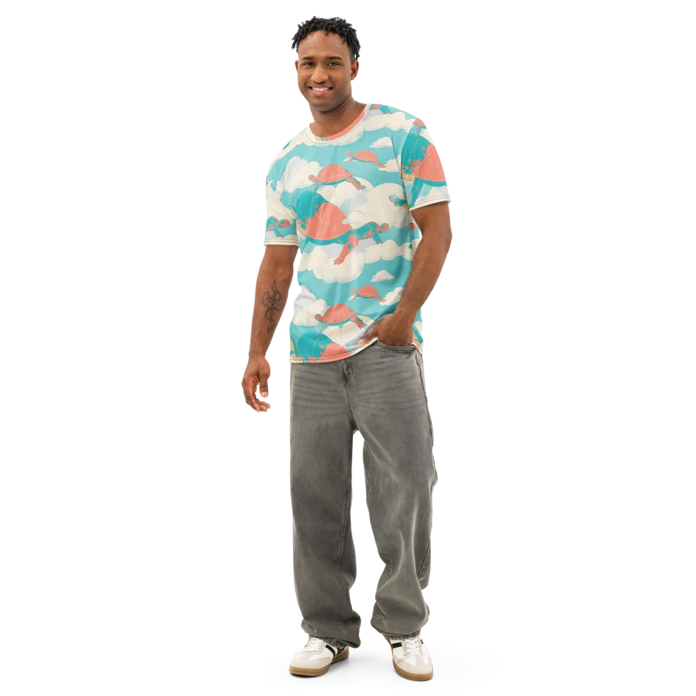 Cloudshell Migration on Men's Cotton Crew Neck T-Shirt — Front