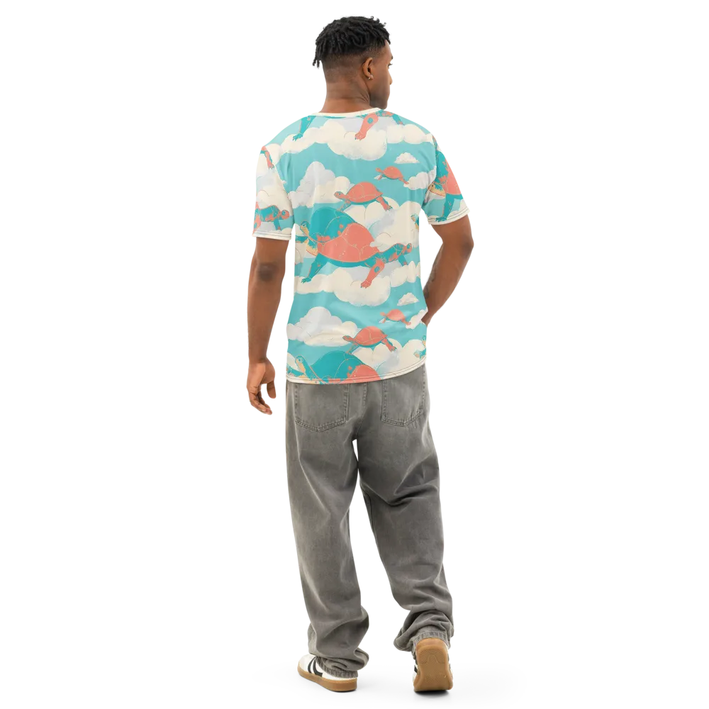 Cloudshell Migration on Men's Cotton Crew Neck T-Shirt — Back