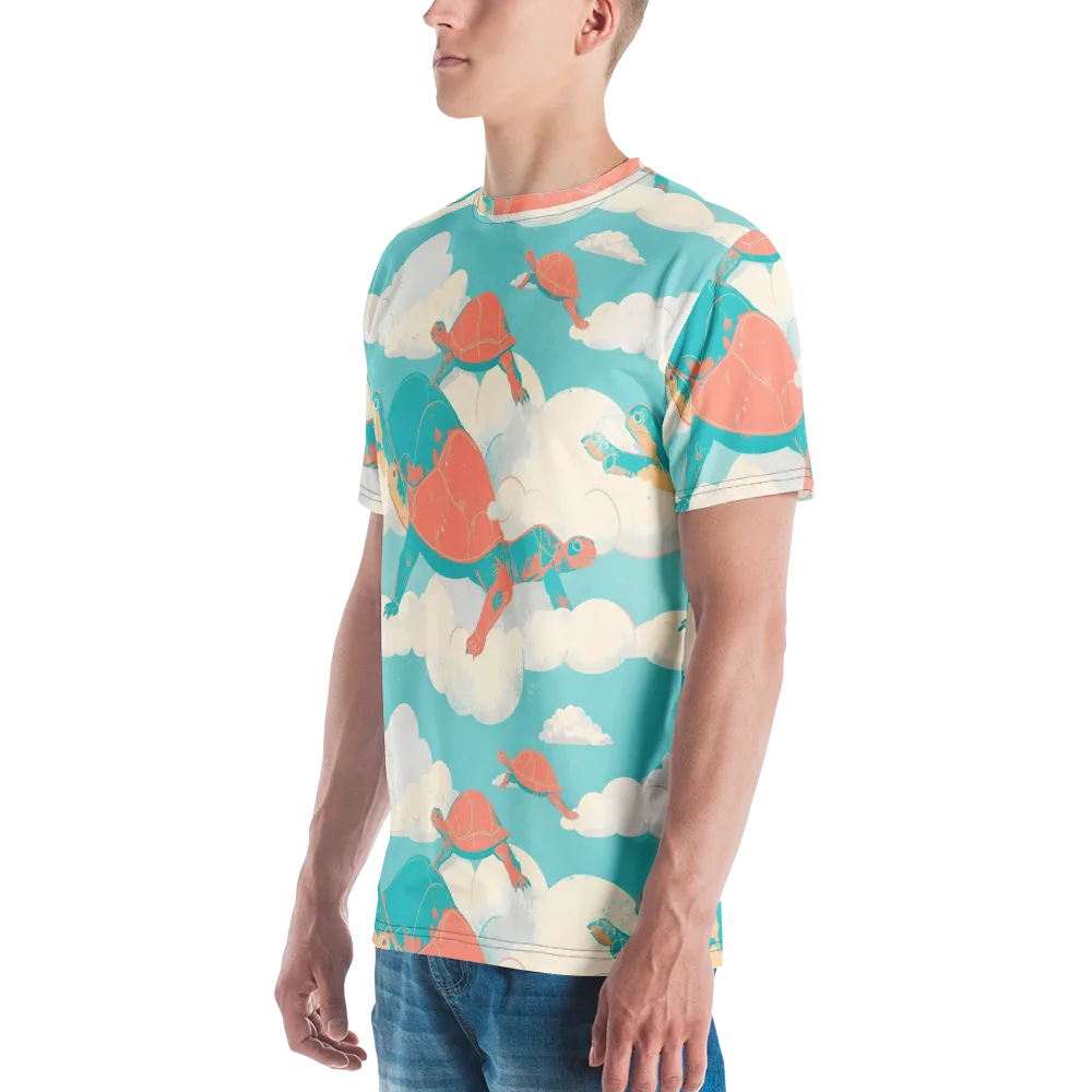 Cloudshell Migration on Men's Crew Neck T-Shirt — Left