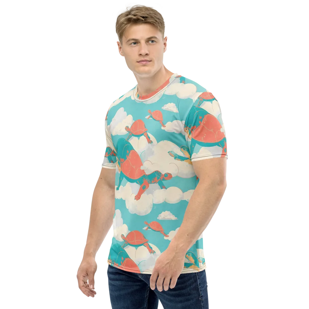 Cloudshell Migration on Men's Crew Neck T-Shirt — Left