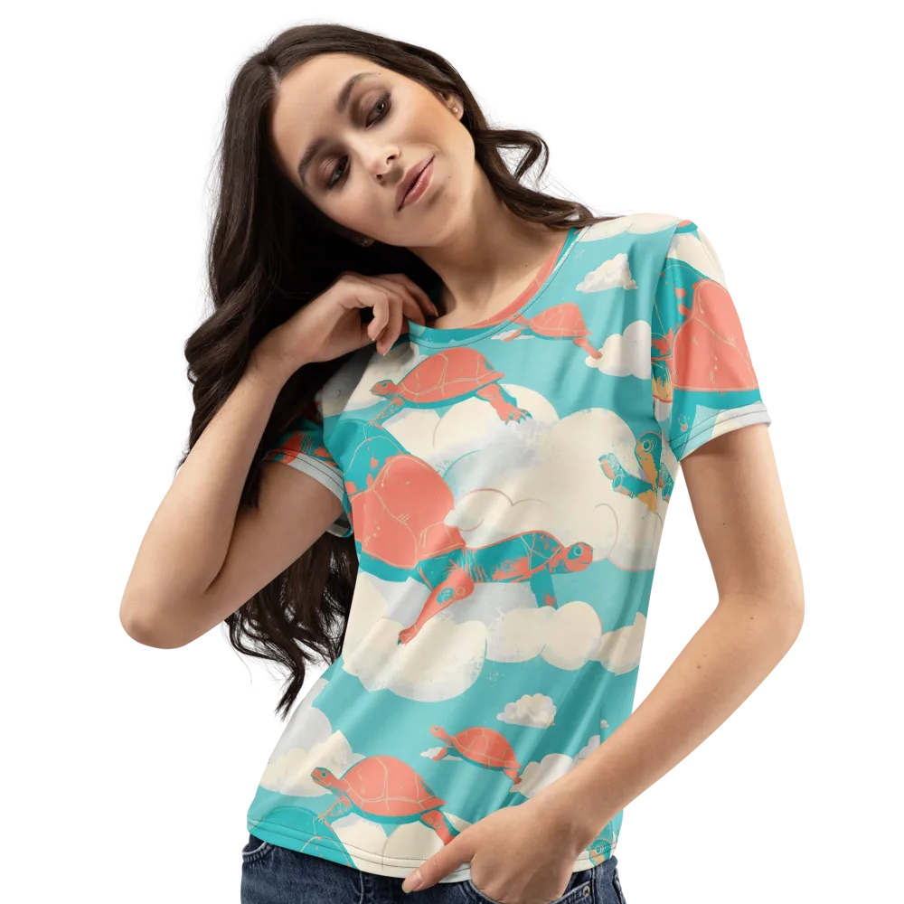 Cloudshell Migration on Women's Crew Neck T-Shirt — Left Front