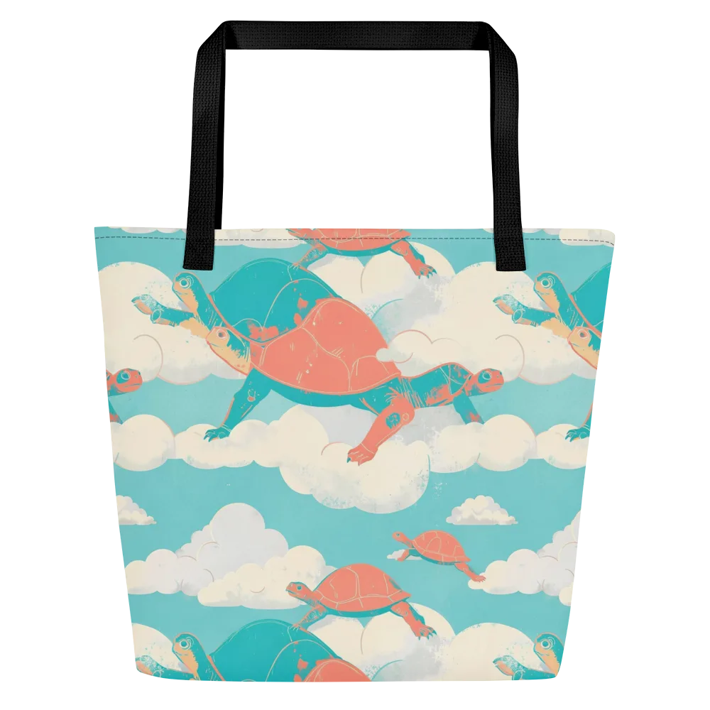 Cloudshell Migration on Large Tote Bag W/ Pocket — Front