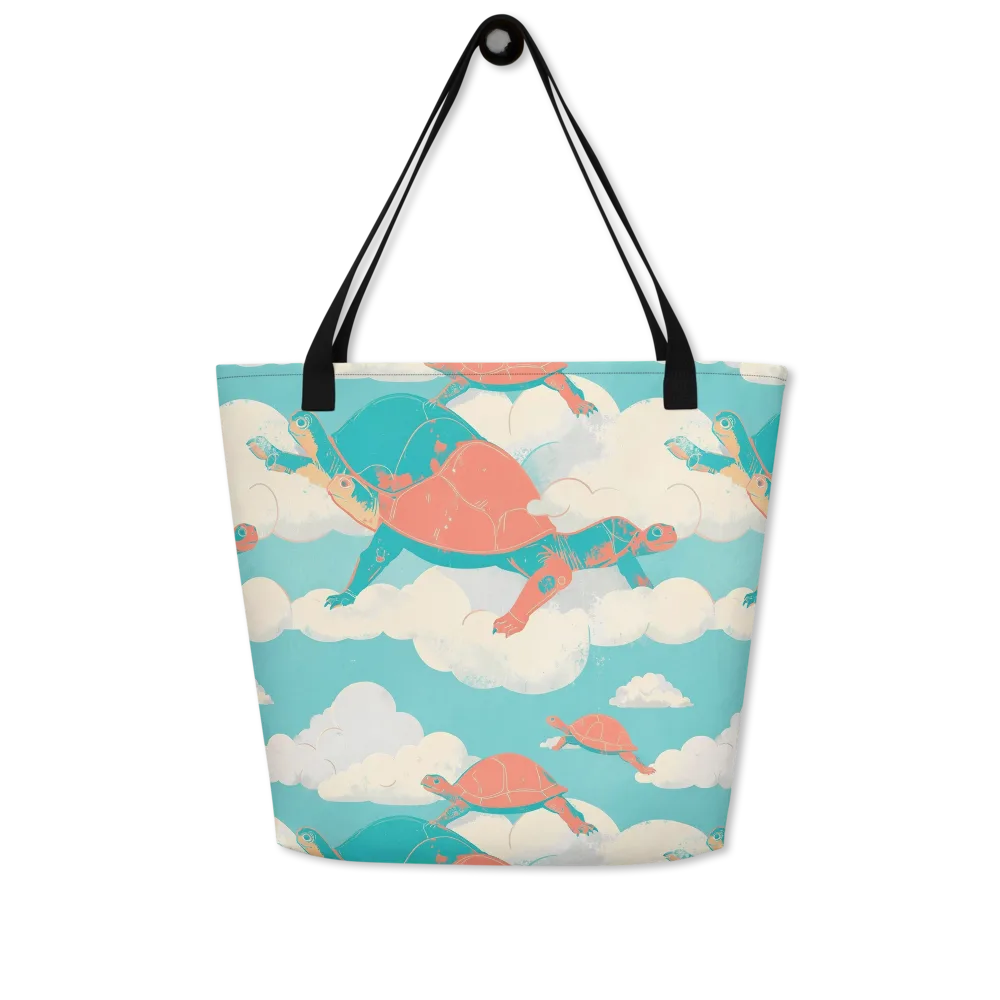Cloudshell Migration on Large Tote Bag W/ Pocket — Front