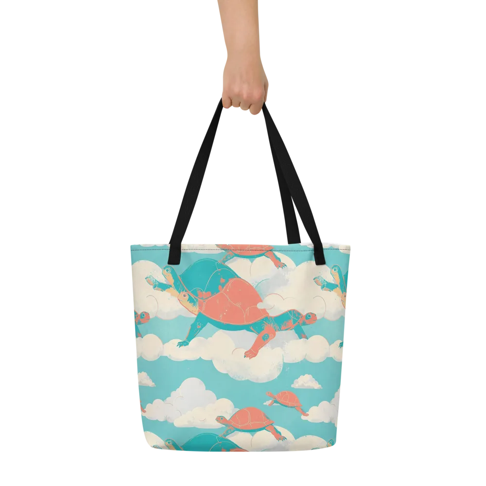 Cloudshell Migration on Large Tote Bag W/ Pocket — Front