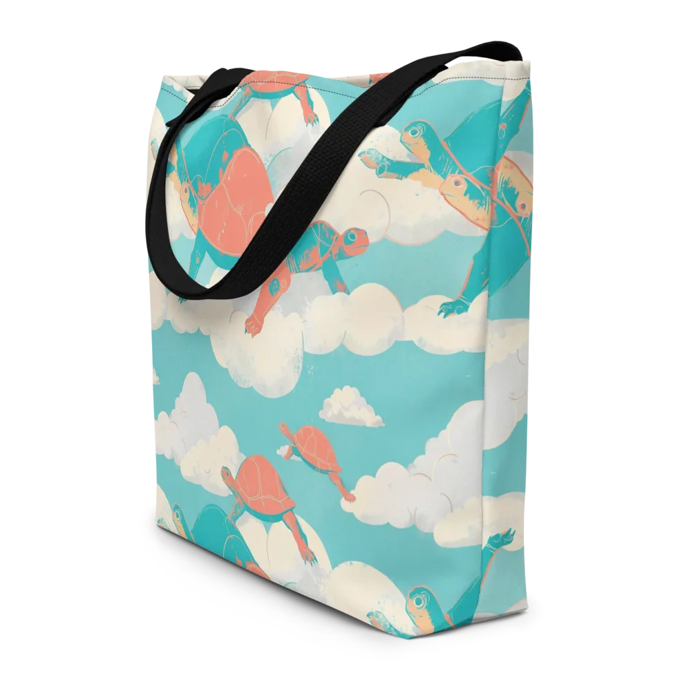Cloudshell Migration on Large Tote Bag W/ Pocket — Front