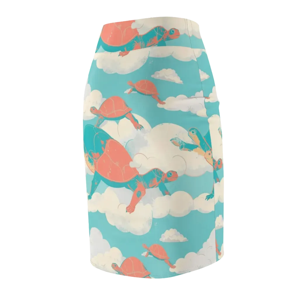 Cloudshell Migration on Pencil Skirt — Back Side