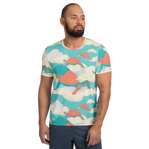 Cloudshell Migration on a Men's Athletic T-Shirt