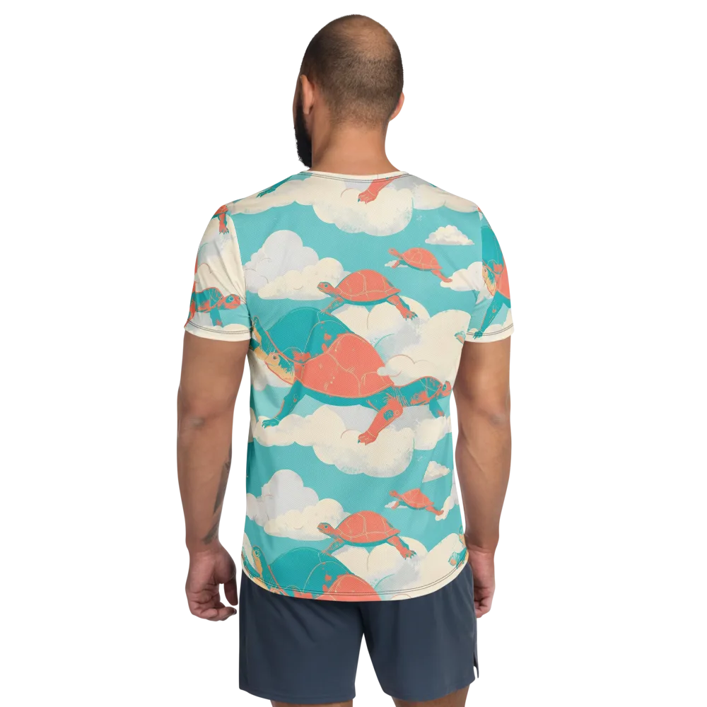 Cloudshell Migration on Men's Athletic T-Shirt — Back