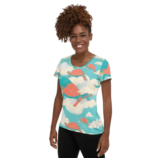 Cloudshell Migration on a Women's Athletic T-Shirt