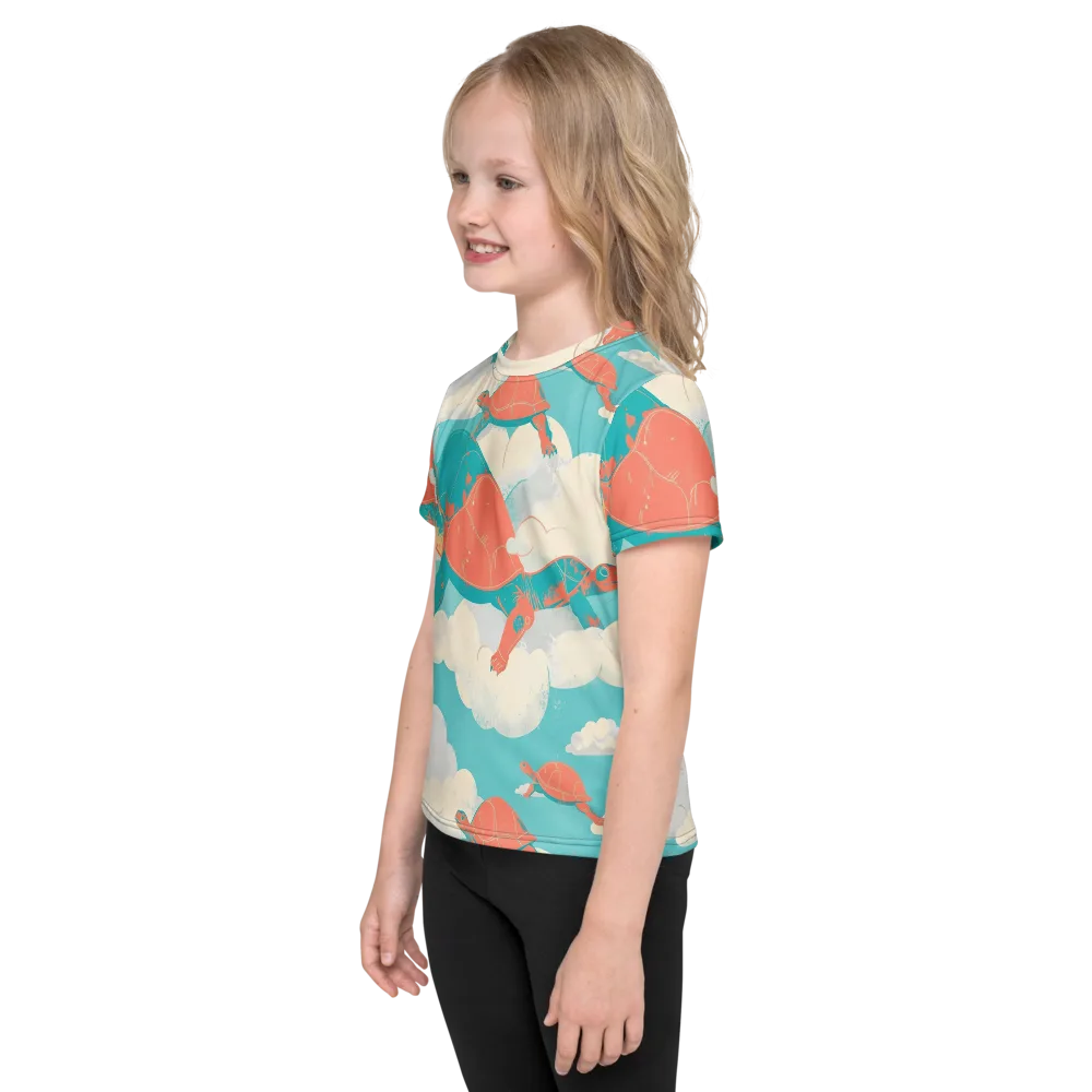 Cloudshell Migration on Kids Crew Neck T-Shirt — Left
