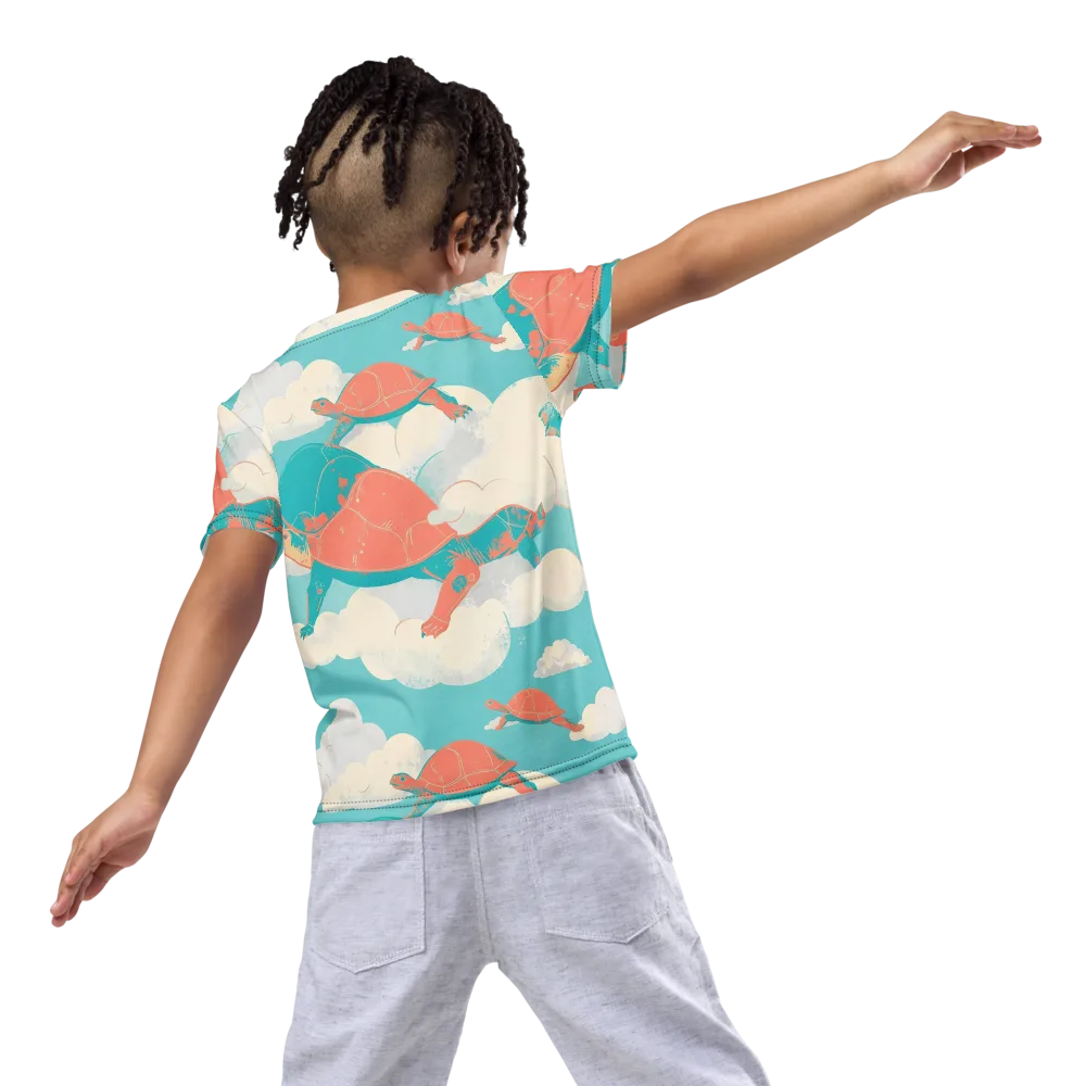 Cloudshell Migration on Kids Crew Neck T-Shirt — Back