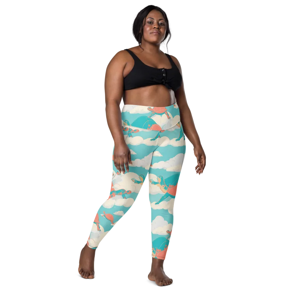 Cloudshell Migration on Leggings with Pockets — Front