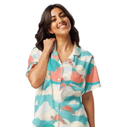 Cloudshell Migration on a Women's Short Sleeve Pajama Top
