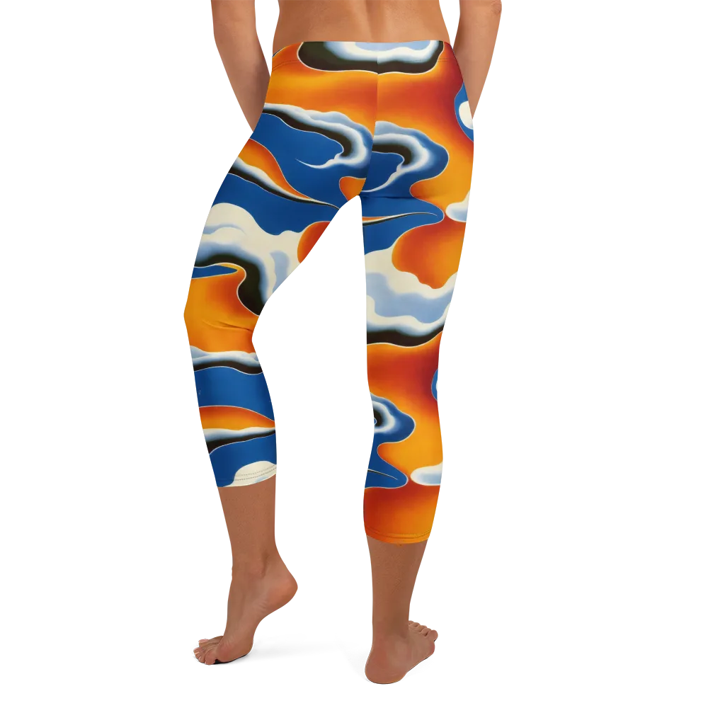 Cobalt Cloudbreak on Capri Leggings — Back