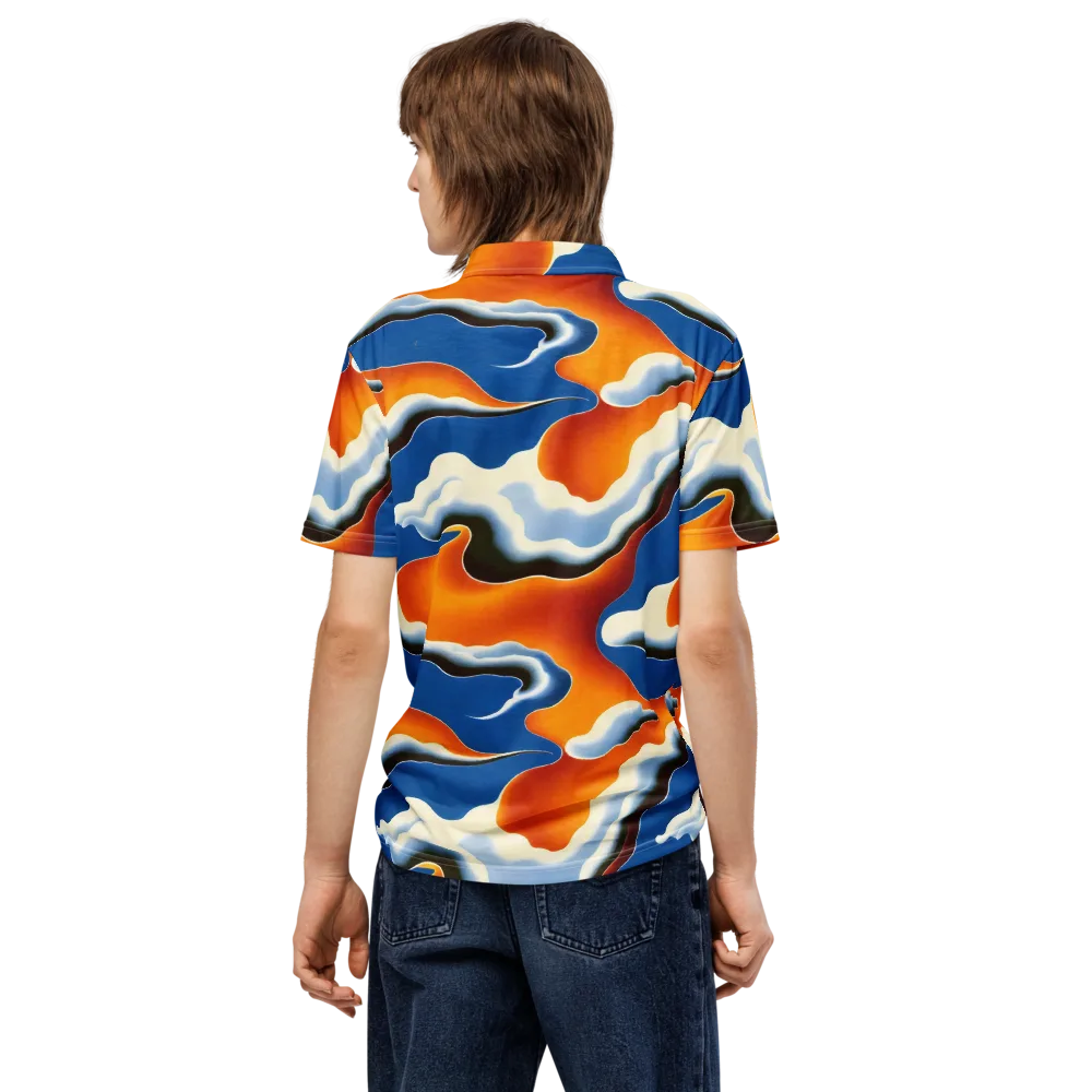 Cobalt Cloudbreak on Men's Slim Fit Polo Shirt — Back