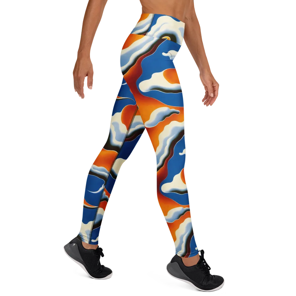 Cobalt Cloudbreak on Yoga Leggings — Right