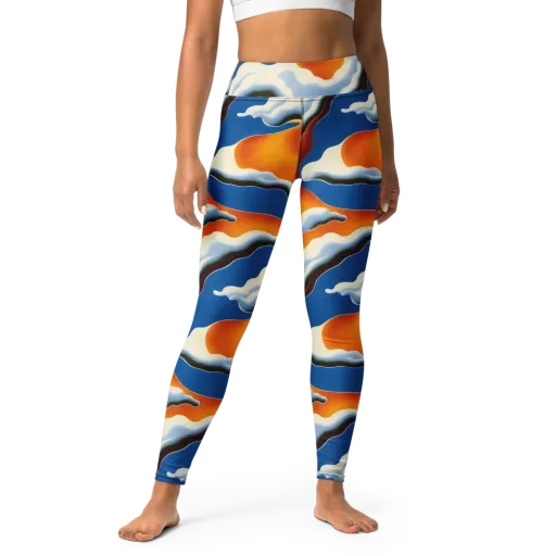 Cobalt Cloudbreak on a Yoga Leggings