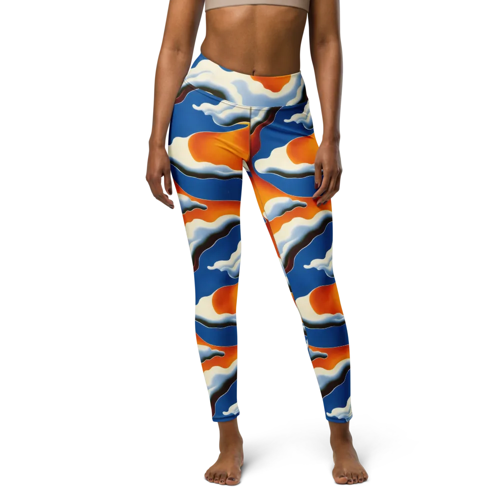 Cobalt Cloudbreak on Yoga Leggings — Front