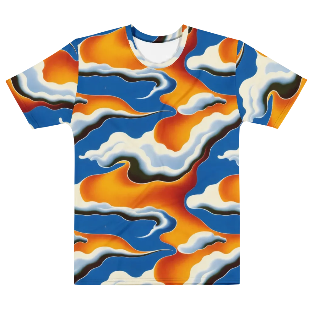 Cobalt Cloudbreak on Men's Cotton Crew Neck T-Shirt — Front