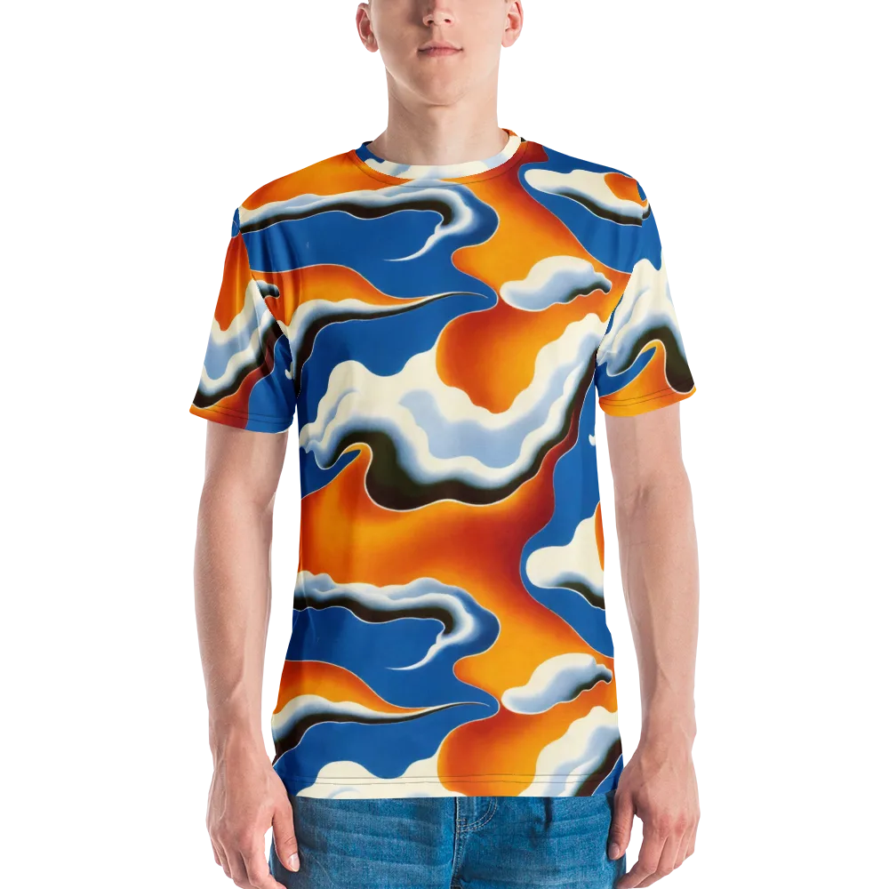 Cobalt Cloudbreak on Men's Crew Neck T-Shirt — Front