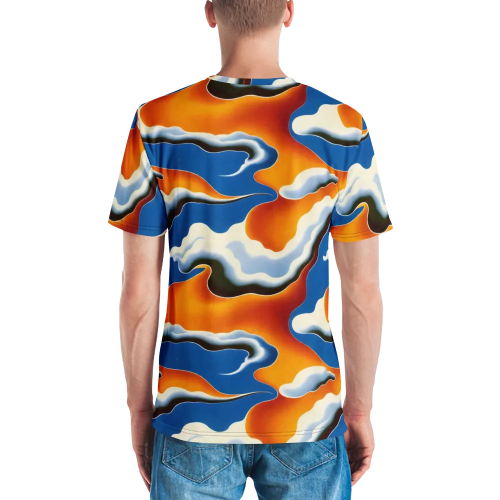 Cobalt Cloudbreak on Men's Crew Neck T-Shirt — Back