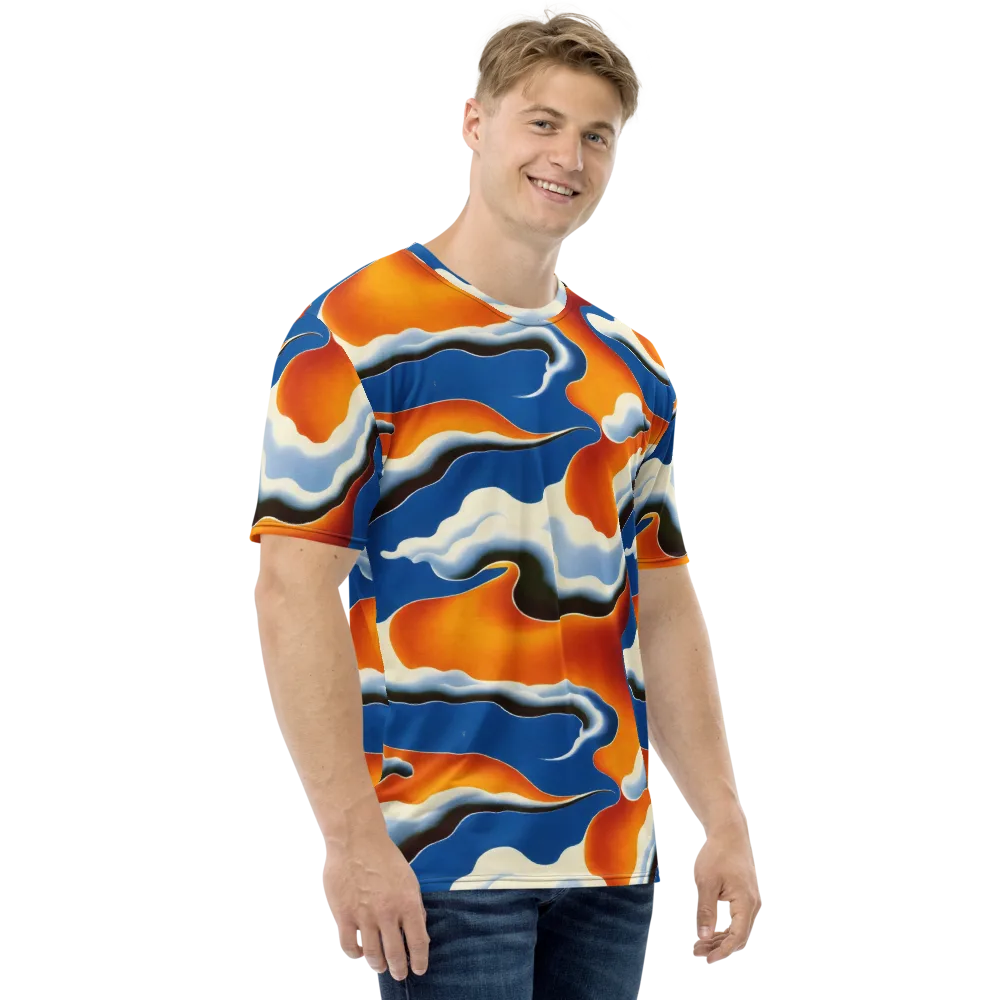 Cobalt Cloudbreak on Men's Crew Neck T-Shirt — Right