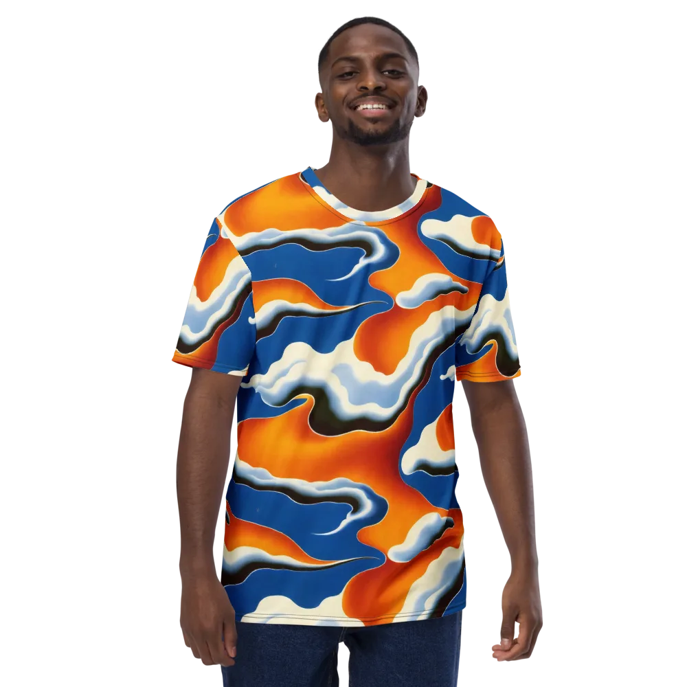Cobalt Cloudbreak on Men's Crew Neck T-Shirt — Front