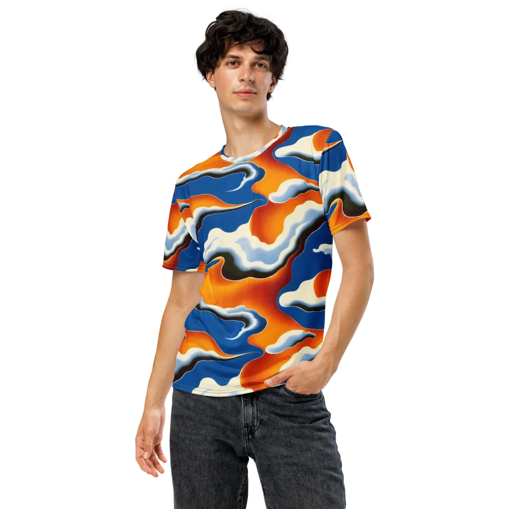 Cobalt Cloudbreak on Men's Crew Neck T-Shirt — Front