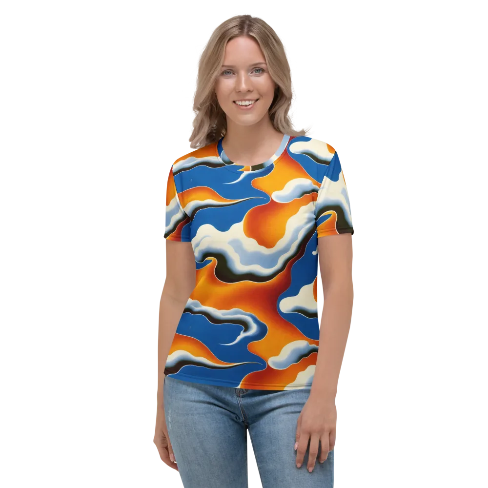 Cobalt Cloudbreak on Women's Crew Neck T-Shirt — Front