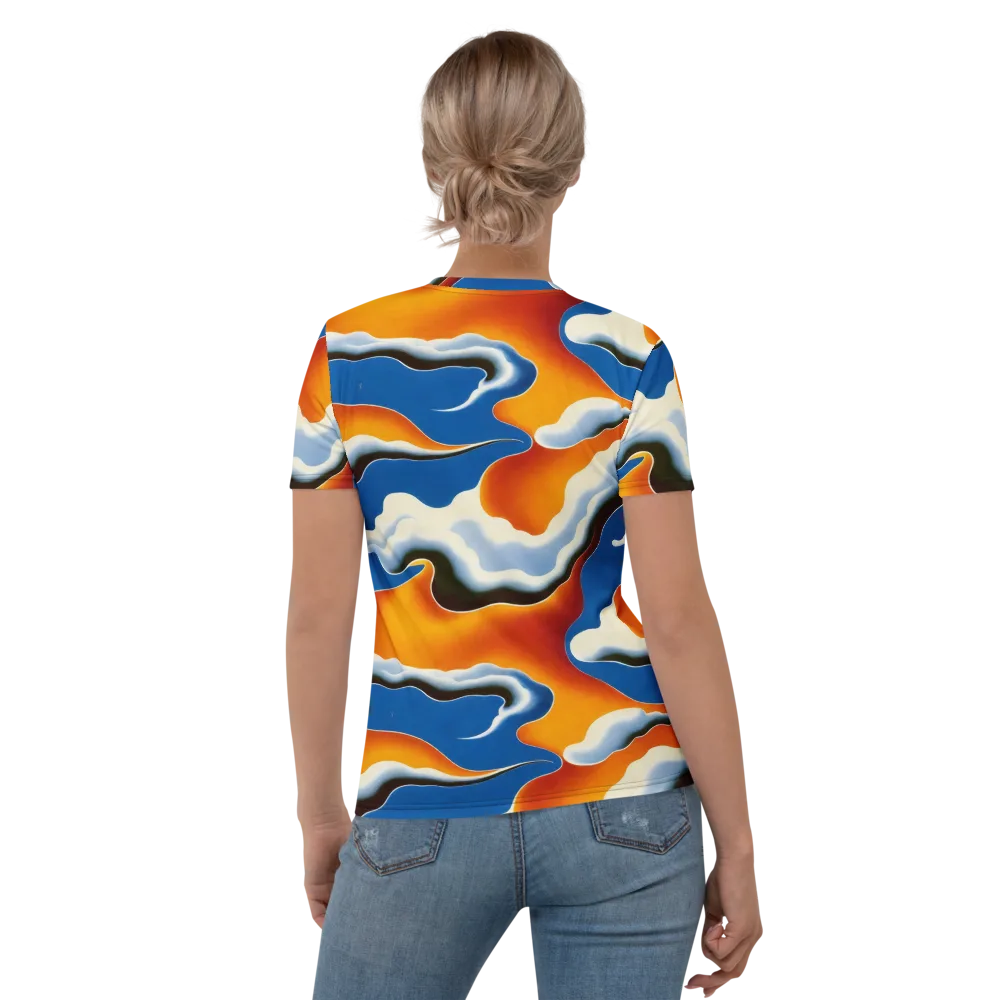 Cobalt Cloudbreak on Women's Crew Neck T-Shirt — Back