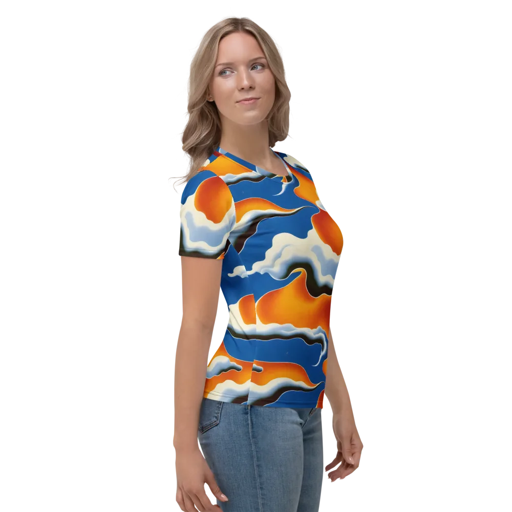 Cobalt Cloudbreak on Women's Crew Neck T-Shirt — Right