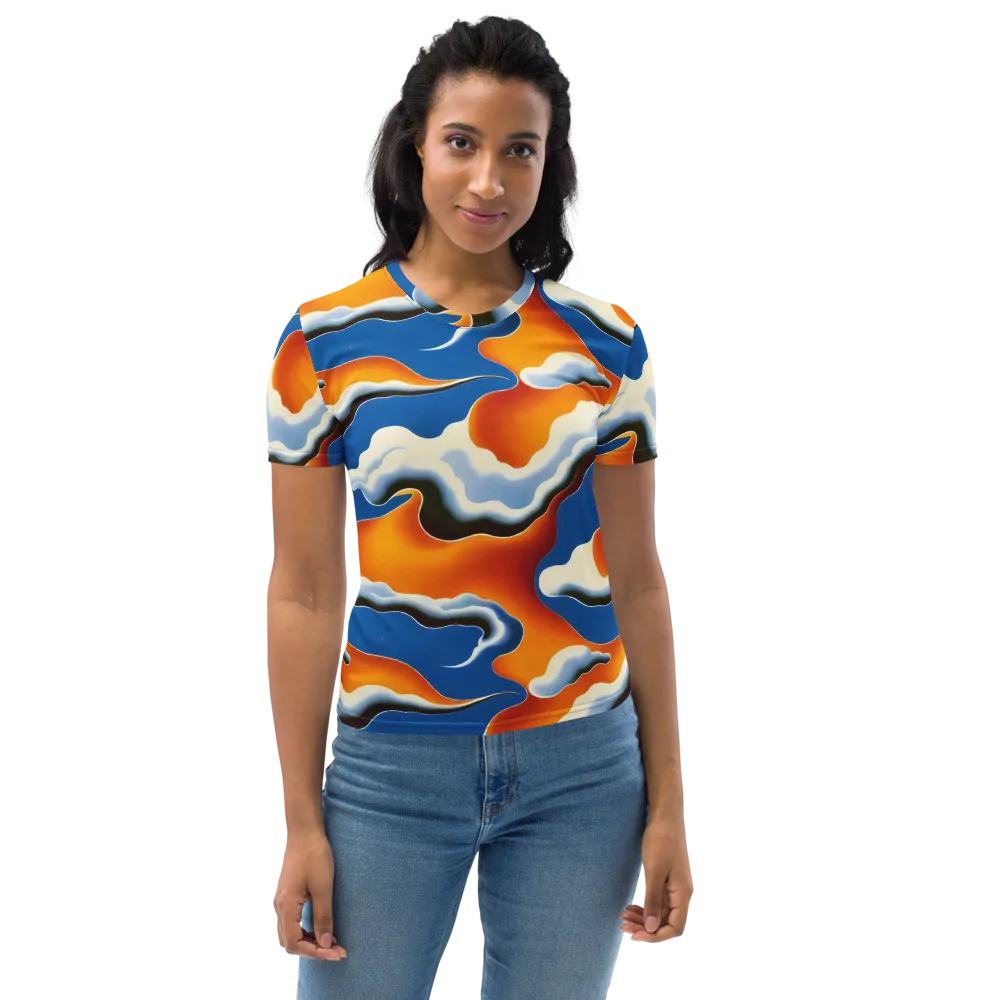 Cobalt Cloudbreak on Women's Crew Neck T-Shirt — Front