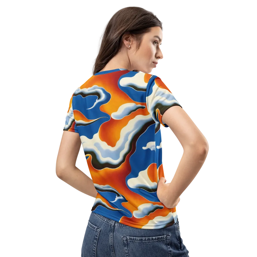 Cobalt Cloudbreak on Women's Crew Neck T-Shirt — Back