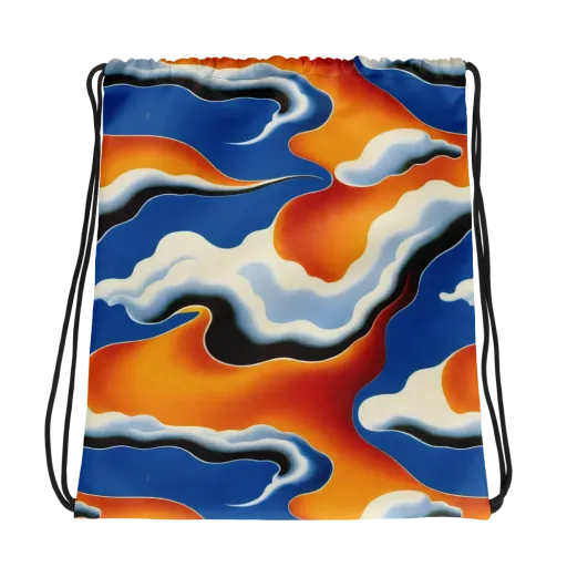 Cobalt Cloudbreak on a Drawstring Bag