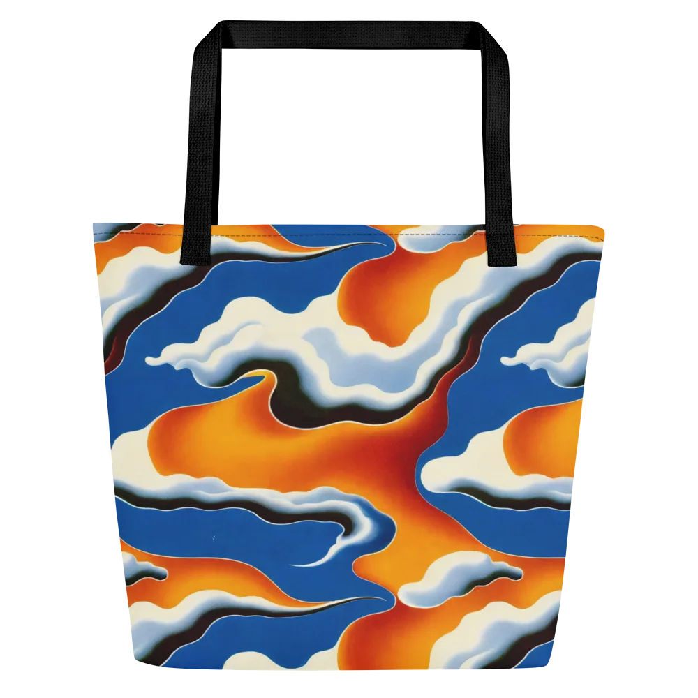 Cobalt Cloudbreak on Large Tote Bag W/ Pocket — Front
