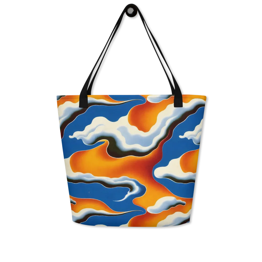 Cobalt Cloudbreak on Large Tote Bag W/ Pocket — Front