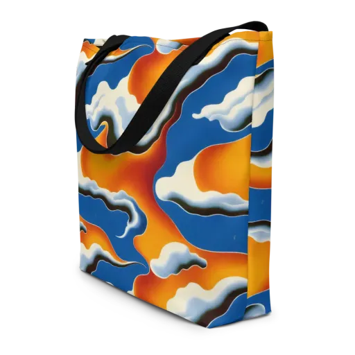 Cobalt Cloudbreak on a Large Tote Bag W/ Pocket